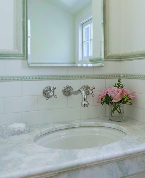 5 Star Master Bath Backsplash Designs and Trends in the East Bay - Bathroom Renovation - Alabaster White Ceramic Backsplash - Custom Kitchens